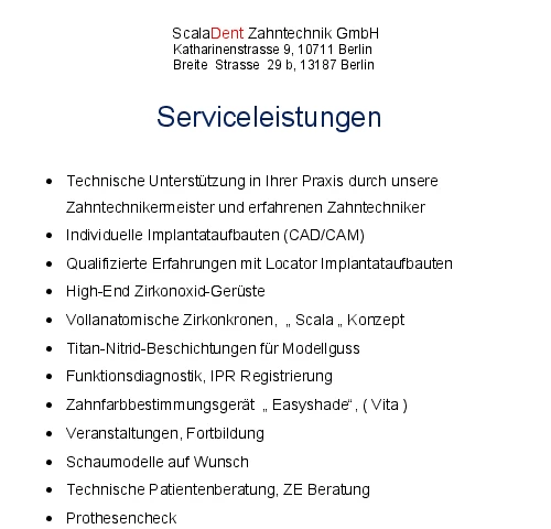 Serviceleistungen