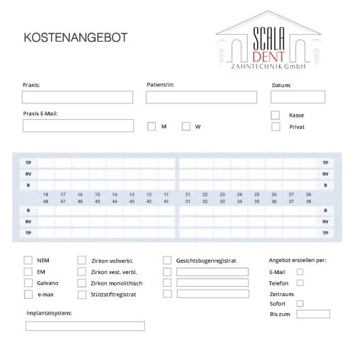 Kostenangebot